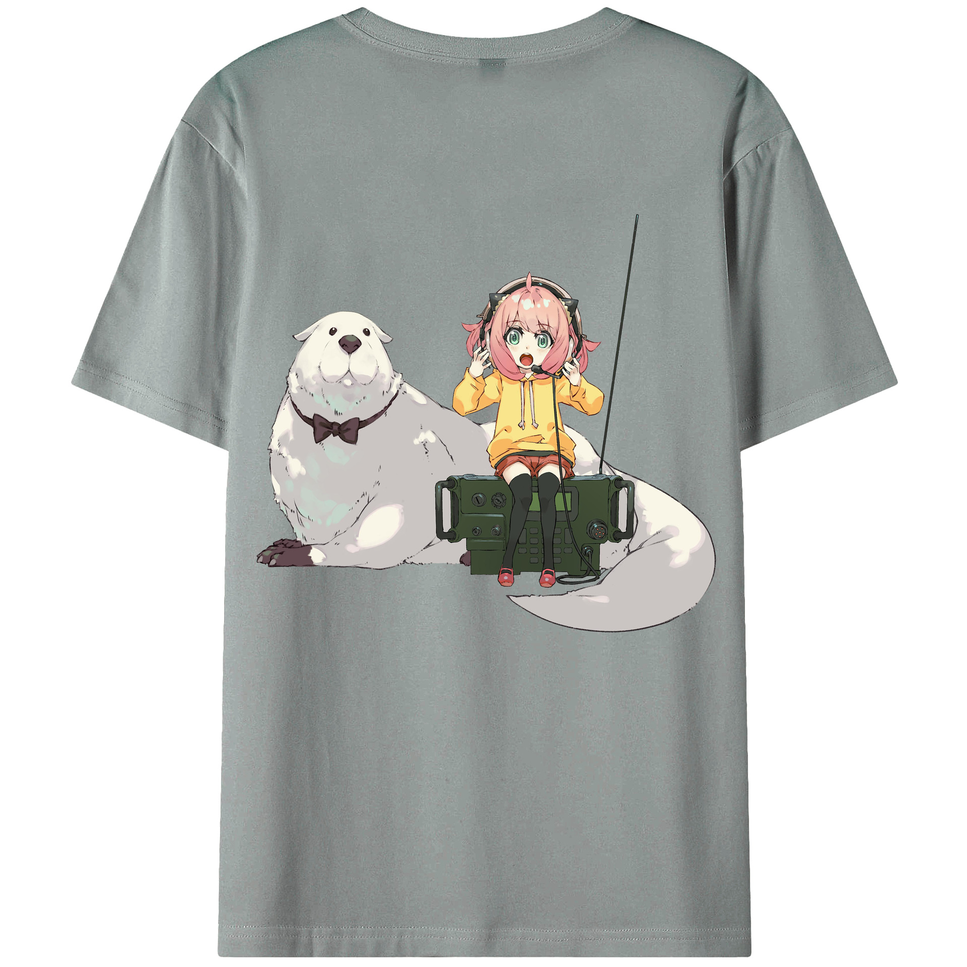 （画像用） SPY×FAMILY间谍家家酒 綿100％ メンズ半袖Tシャツ（バックプリント） 通気性